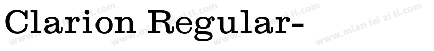 Clarion Regular字体转换